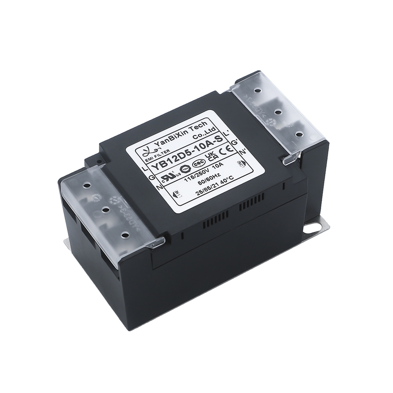 YBX Neuer Typ Einphasenfilter Sicherer Kunststoffgehäuse EMI/EMC-Filter mit Endblockdeckel