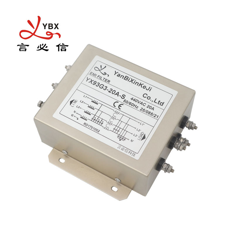 YX93G3 20A 3-Phasen-EMI-Filter EMI-Leistungsfilter für Frequenzumrichter