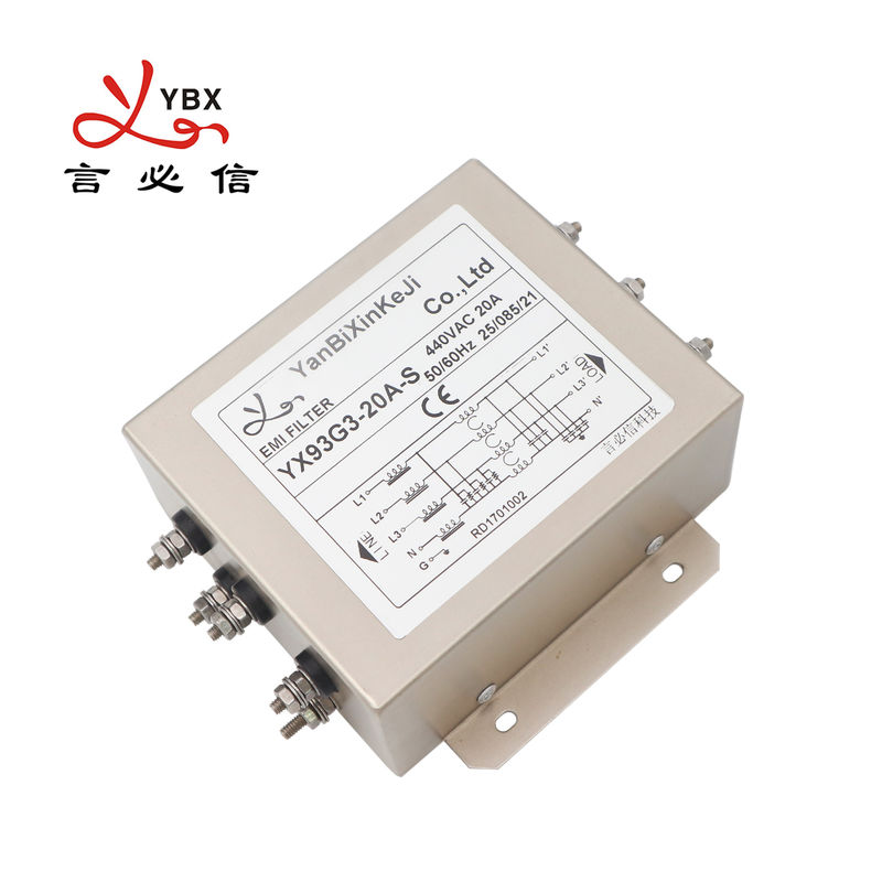 YX93G3 20A 3-Phasen-EMI-Filter EMI-Leistungsfilter für Frequenzumrichter