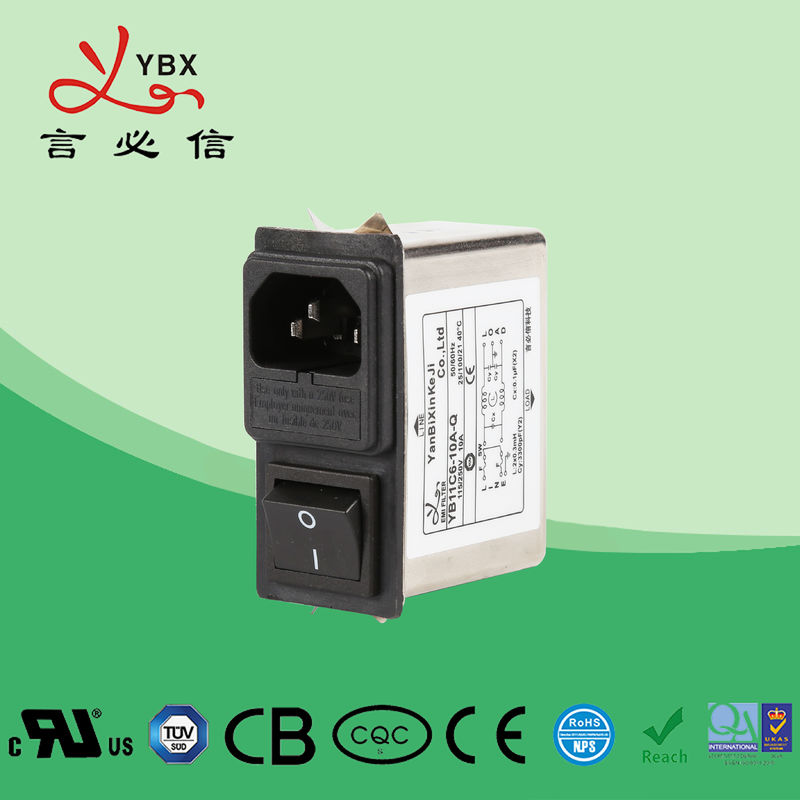 elektrischer Energie-Filter EMS-250VAC, Wechselstrom-Rauschen-Filter Sockel Iecs 320 für Fernsehen