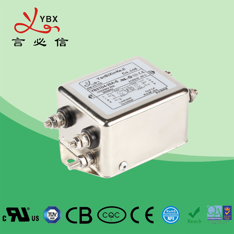 Industrielle Energie-Netzfilter-Hochleistung YB22D4 20A 250VAC EMS EMC
