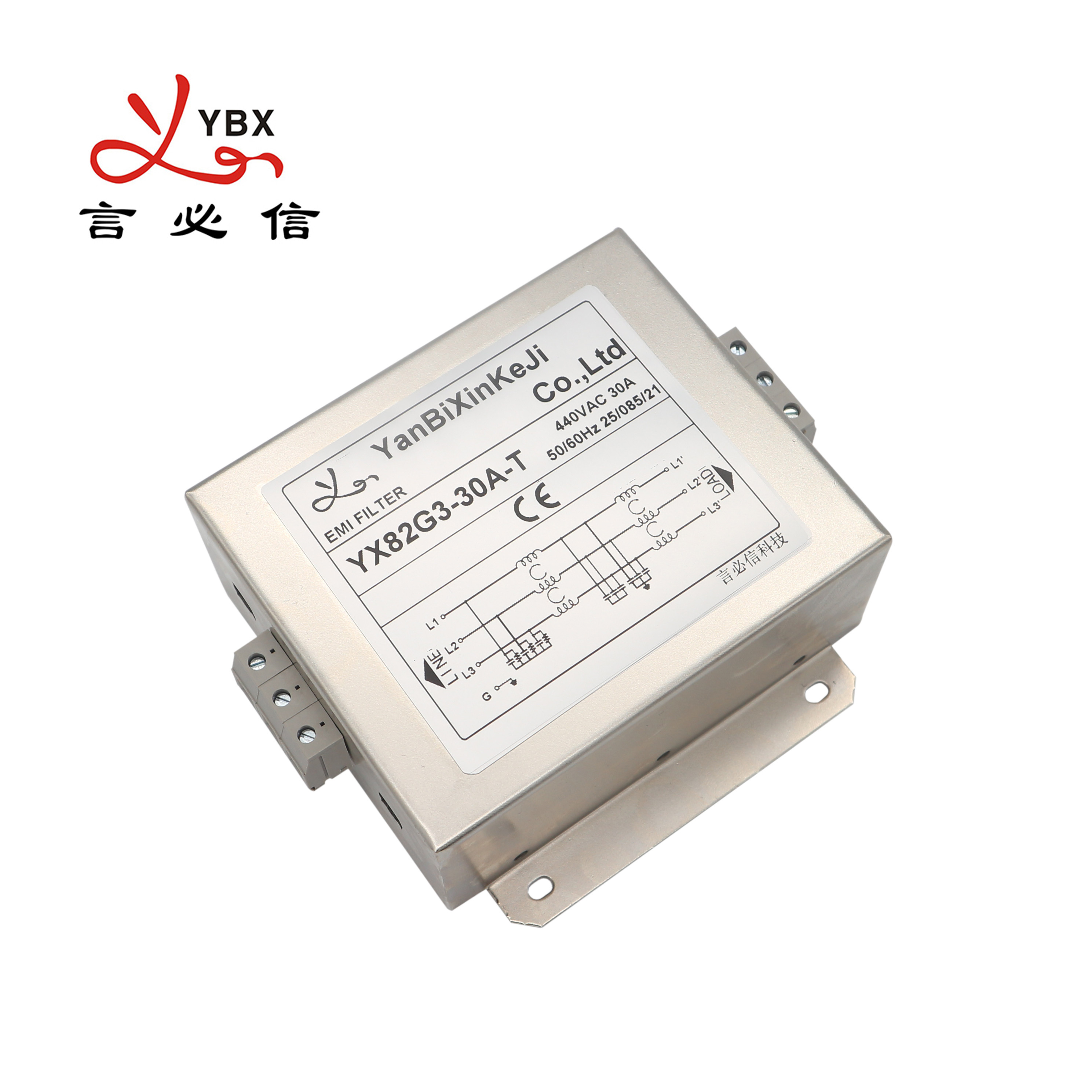 ENEC Drei-Phasen-EMI-Filter 10A~50A Endblock-RFI-Filter für ...